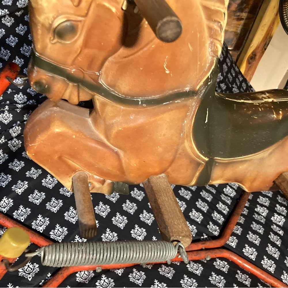Classic Rocking Horse with Red Frame - Picture 2 of 4